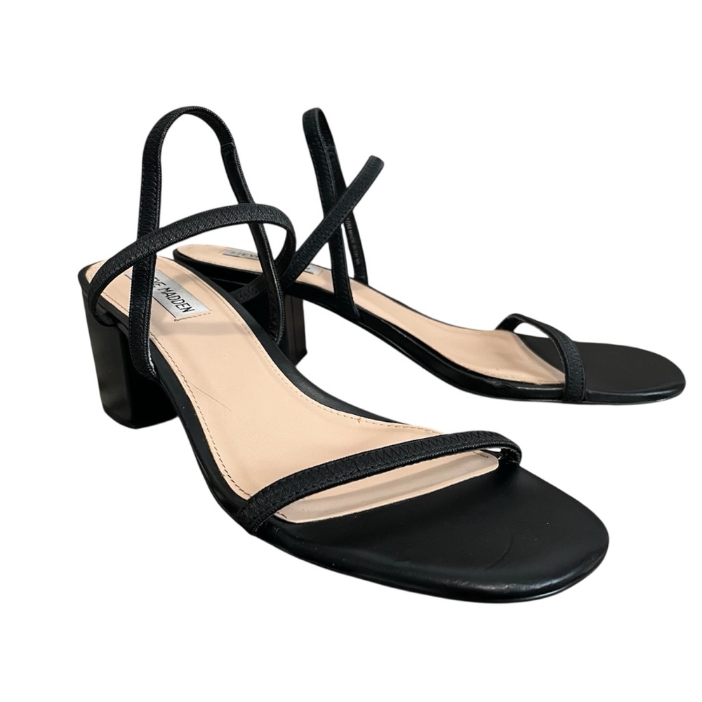 Steve Madden size 10m women’s black strappy wedge sandal